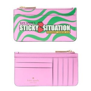 Kate Spade Bubble Gum Large Slim Card Holder